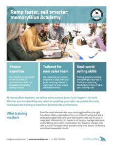 Learn more about memoryBlue academy services