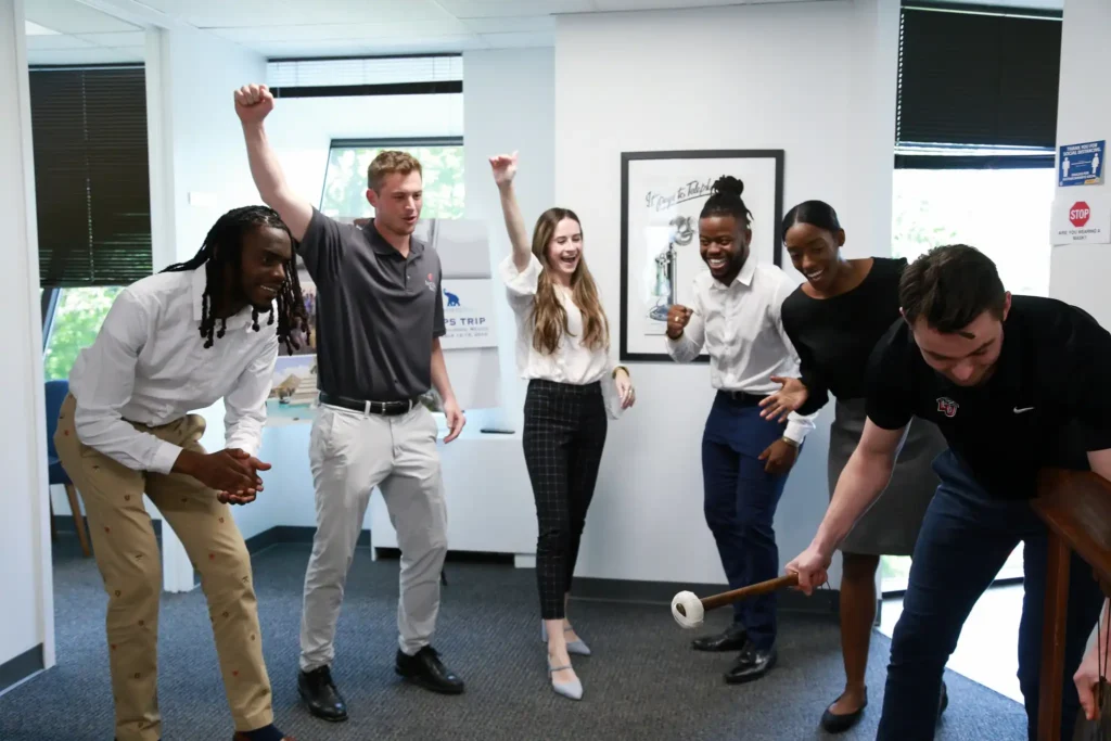 Team Of Business People Celebrating