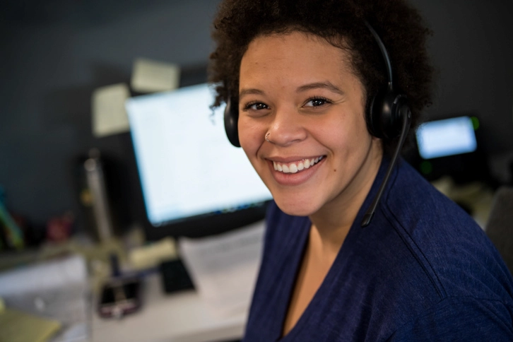 Young Businesswoman Smiling At The Camera
