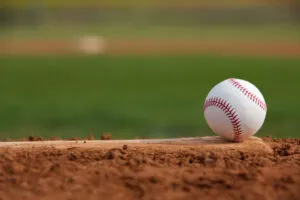 Baseball and Pitching Rubber