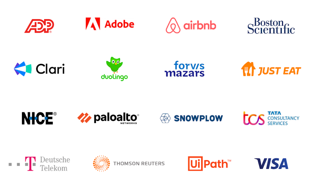 Trusted by company logos montage